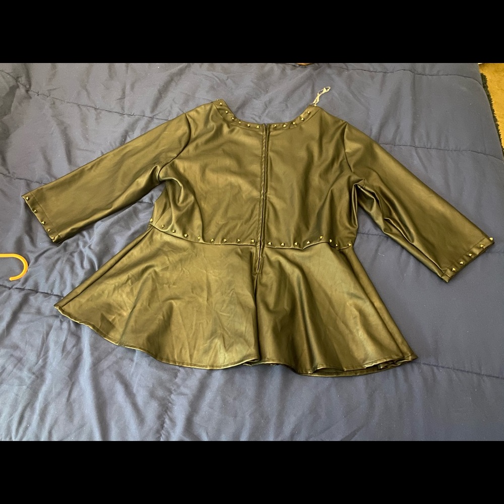 Leather dress top
